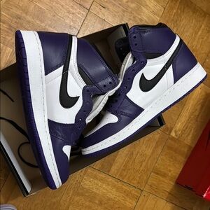 Nike Air Jordan 1s - Court Purple Black White